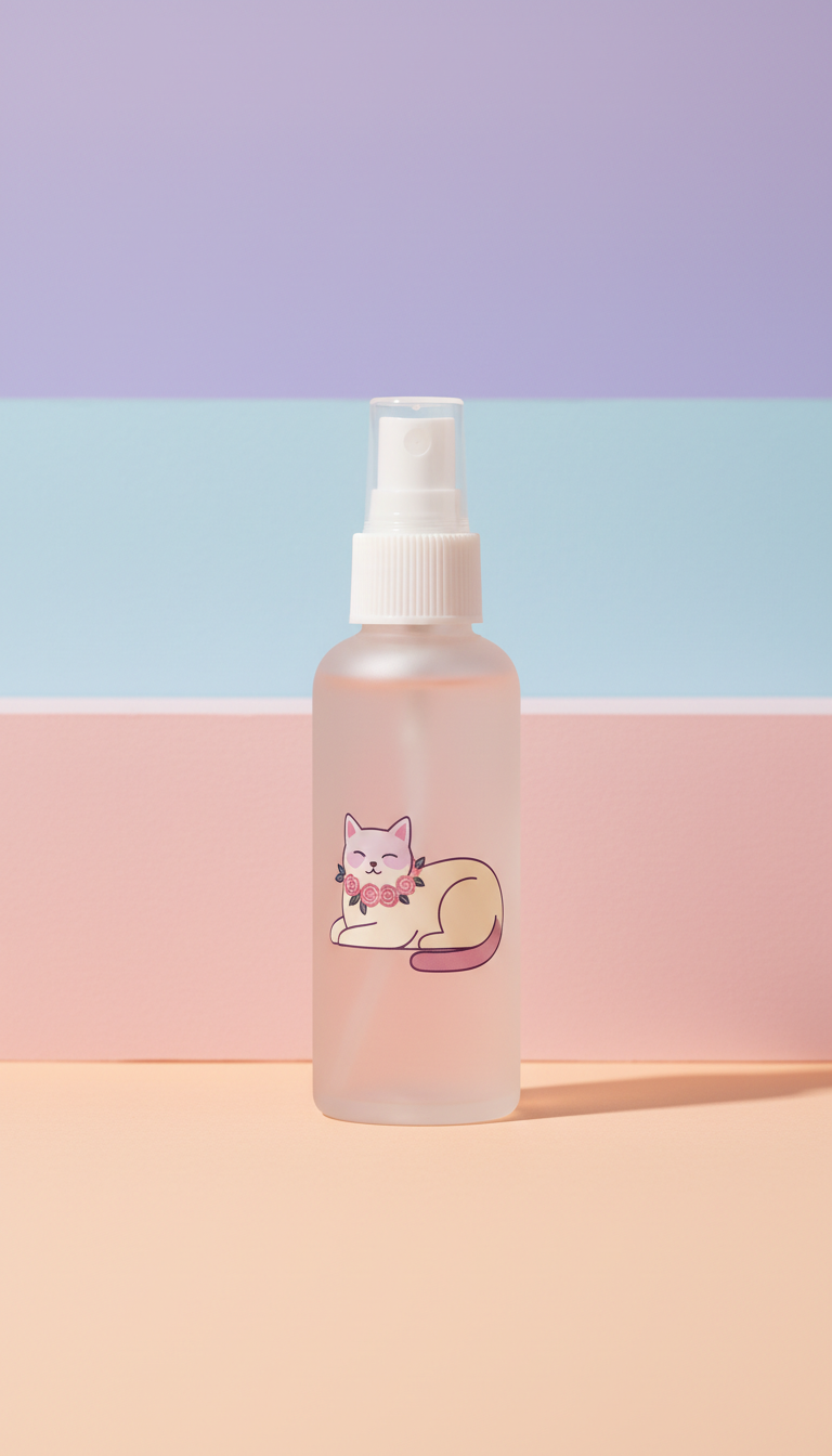 Refreshing rose toner in spray bottle